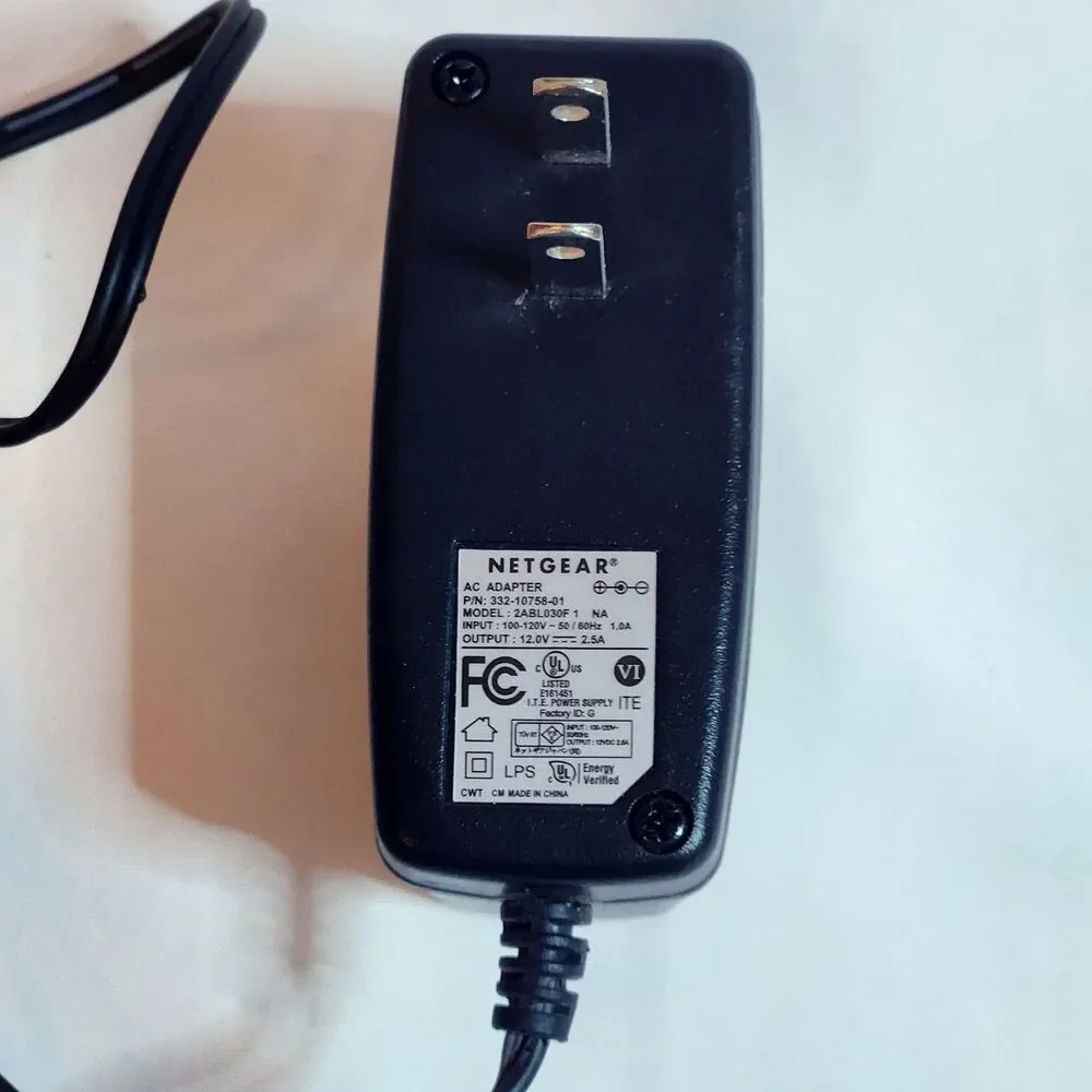 NETGEAR 12V 2.5A AC Adapter 332-10758-01 2ABL030F Genuine OEM Power Supply